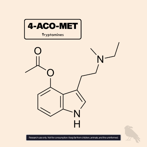 4-aco-met-molecule-structure-acetoxy-tryptamine-eu 4-AcO-MET molecule structure synthetic acetoxy tryptamine analogue EU