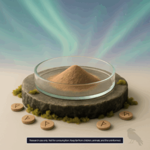 4-AcO-MET Powder under northern lights, EU-sourced methoxy tryptamine compound