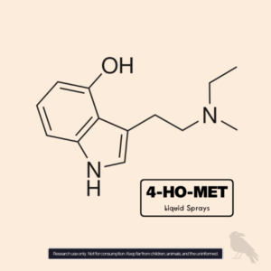 4-HO-MET molecular structure 4-hydroxy-N-methyl-N-ethyltryptamine liquid compound formula
